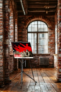 Оригинальный плакат СССР Бьемся мы здорово колем отчаянно внуки Суворова дети Чапаева