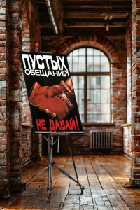 Оригинальный советский плакат пустых обещаний не давай труд
