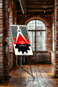 Оригинальный плакат СССР за тесное сотрудничество науки и производства