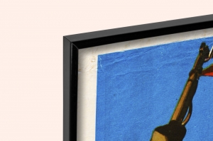 Оригинальный советский плакат СССР грудью на защиту Ленинграда