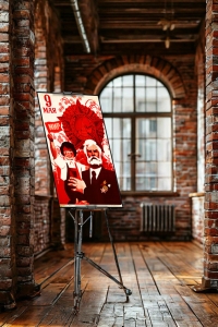 Оригинальный плакат СССР 9 мая ветераны семья