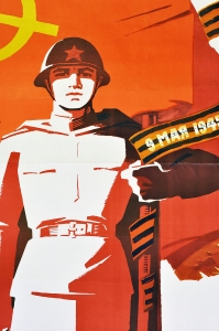 Оригинальный военный плакат СССР 9 мая Победа Художник А Лемещенко 1968
