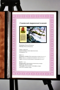 Оригинальный советский плакат Клавдия Фомичева самолет Пе-2