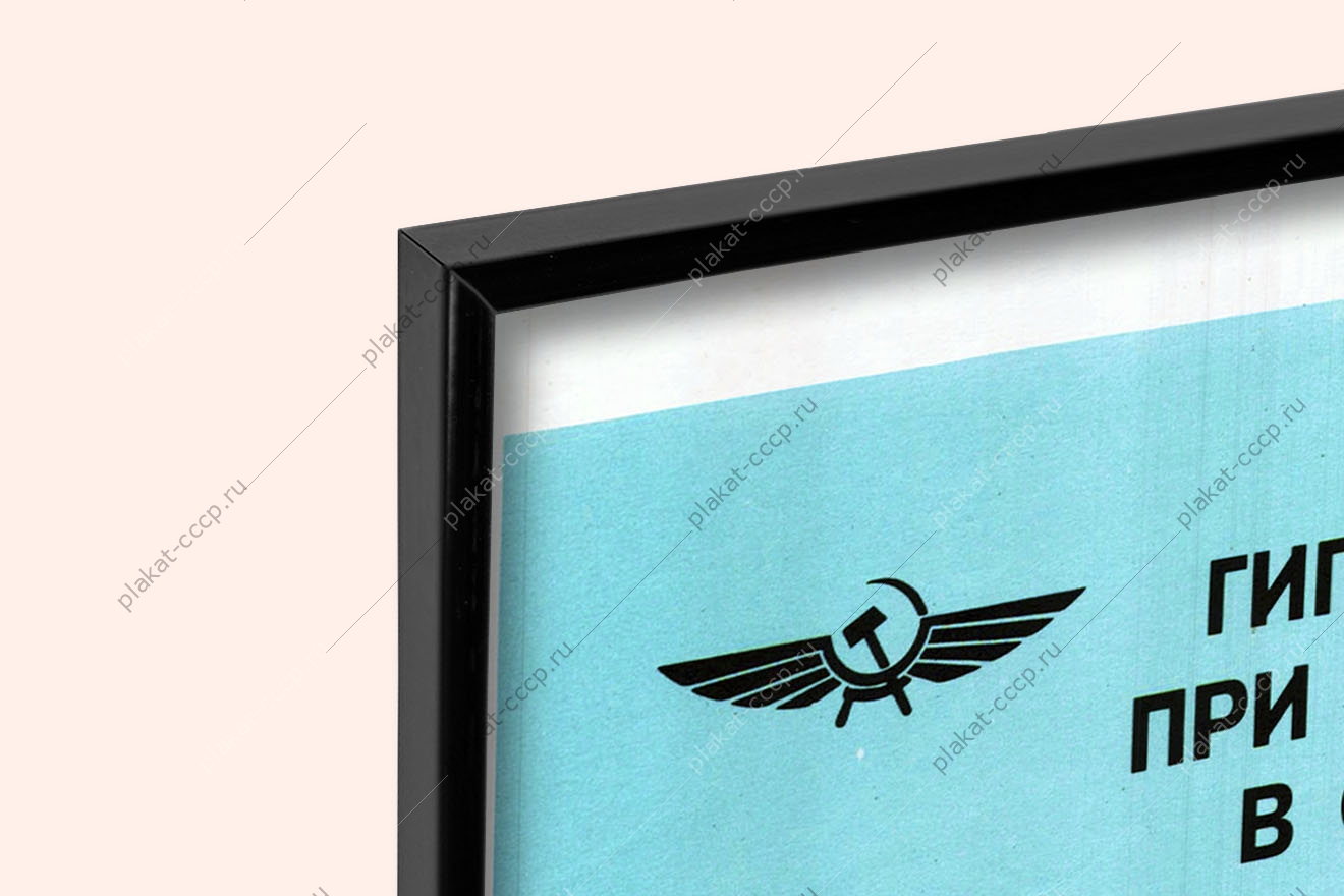 Оригинальный плакат СССР гигиена и охрана труда при авиационных работах в сельском хозяйстве