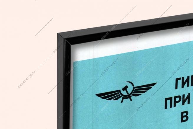 Оригинальный советский плакат СССР гигиена и охрана труда при авиационных работах в сельском хозяйстве