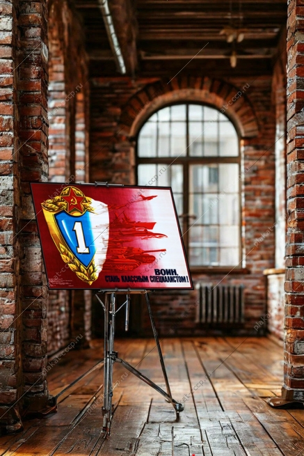 Оригинальный плакат СССР воин стань классным специалистам