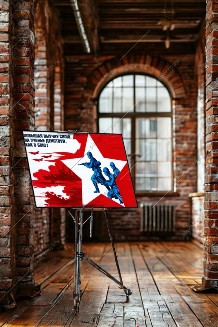 Оригинальный плакат СССР повышая выучку свою на ученье действуй как в бою