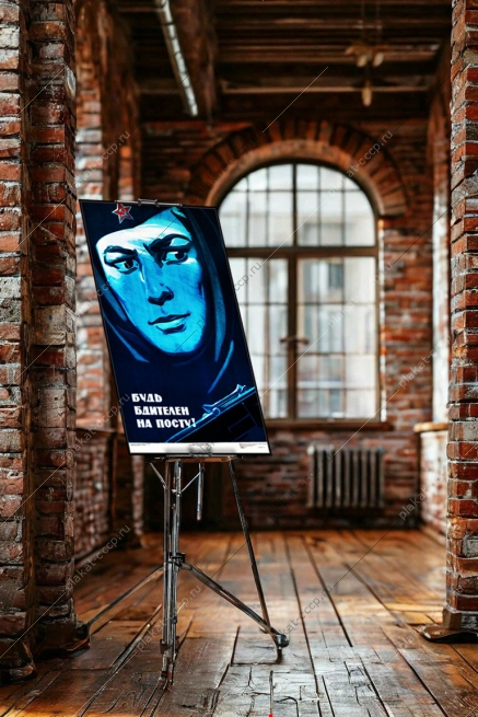 Оригинальный плакат СССР будь бдителен на посту гостайна госбезопасность