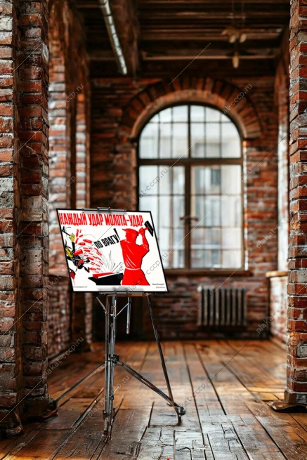 Оригинальный плакат СССР каждый удар молота по врагу помощь тыла ВОВ все для фронта все для победы