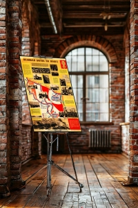 Оригинальный плакат СССР битва на Волге ВОВ