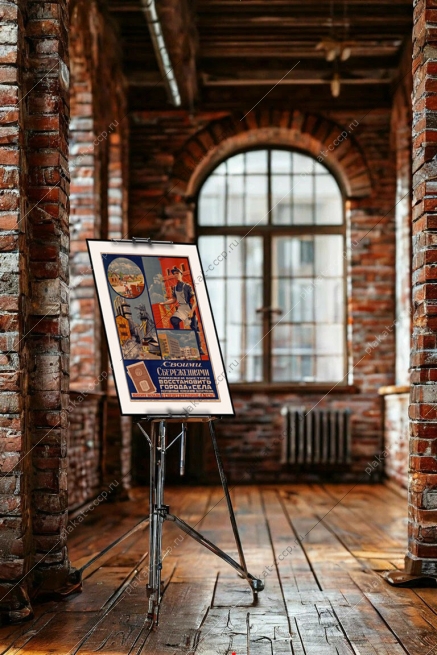 Оригинальный советский плакат восстановление после ВОВ сберегательные кассы финансы строительство энергетика